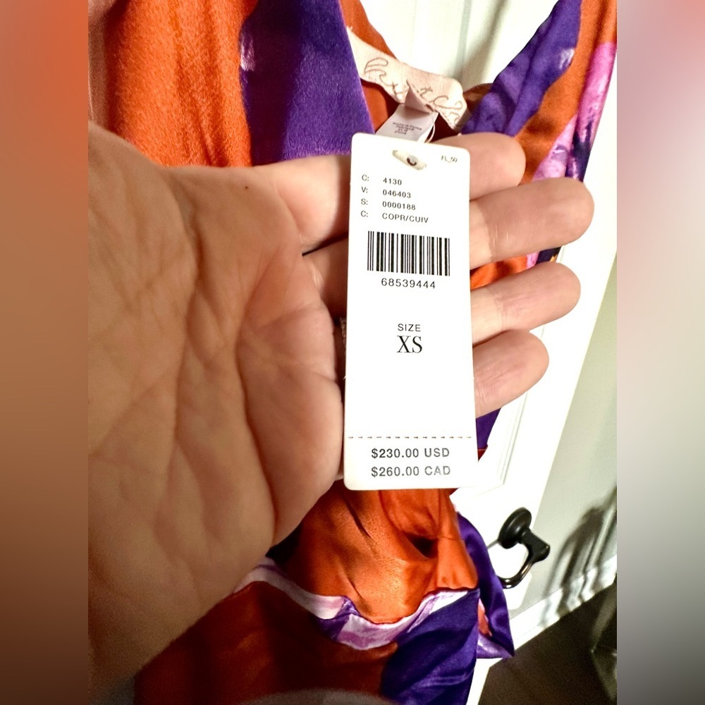 Anthropologie Hutch Satin Floral Maxi Dress NWT XS Vacation Event - Picture 4 of 16